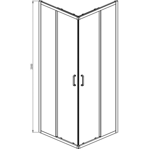 Душевое ограждение Aquatek 100x100 см AQ ARI KV 10020GM, оружейная сталь/прозрачное - фото 6