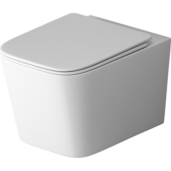 Унитаз подвесной безободковый Grossman GR-4404MSQ с крышкой микролифт, белый матовый (Система смыва торнадо), Цвет производителя: белый матовый - фото 2