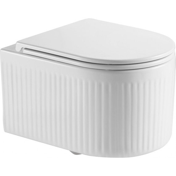 Унитаз подвесной безободковый Grossman GR-4408SQ с крышкой микролифт (Система смыва торнадо) - фото 3