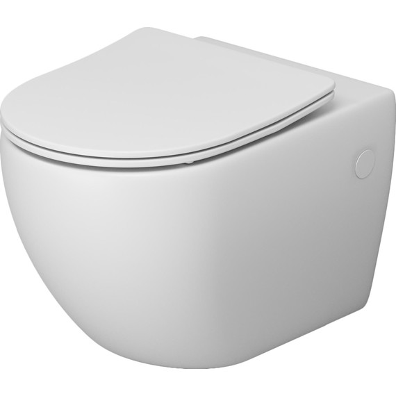 Унитаз подвесной безободковый Grossman GR-4411MSQ с крышкой микролифт, белый матовый (Система смыва торнадо), Цвет производителя: белый матовый - фото 2