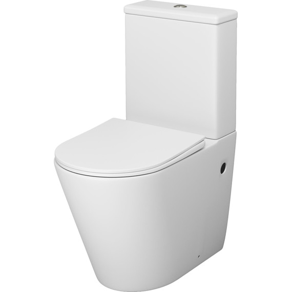 Унитаз-компакт безободковый Grossman Color GR-4480MS с крышкой микролифт, белый матовый, Цвет производителя: белый матовый - фото 