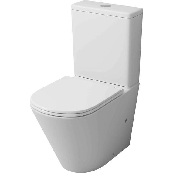 Унитаз-компакт безободковый Grossman GR-4450MSQ с крышкой микролифт, белый матовый (Система смыва торнадо), Цвет производителя: белый матовый - фото 2