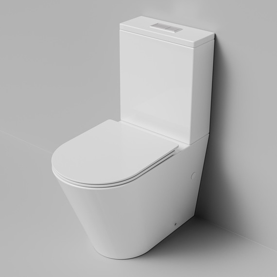 Унитаз-компакт безободковый Grossman GR-4458SQ с крышкой микролифт (Система смыва торнадо), Цвет производителя: белый - фото 5