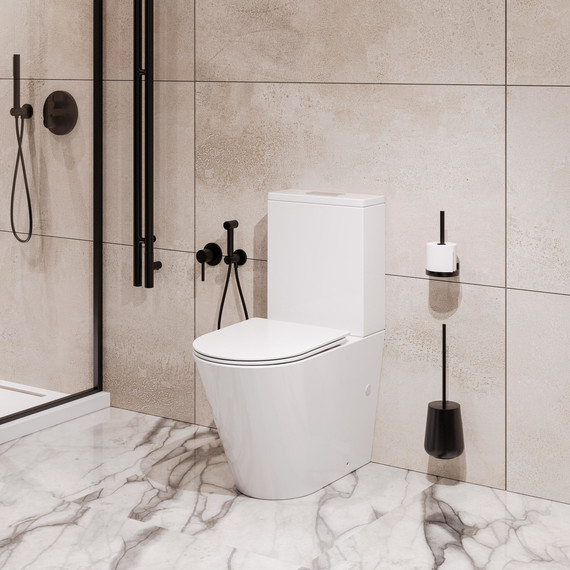 Унитаз-компакт безободковый Grossman GR-4458SQ с крышкой микролифт (Система смыва торнадо), Цвет производителя: белый - фото 12