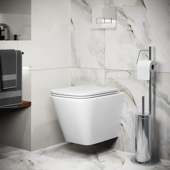 Унитаз подвесной безободковый Grossman GR-4479SQ с крышкой микролифт (Система смыва торнадо) - фото 6