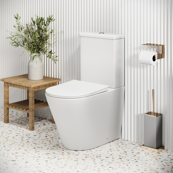 Унитаз-компакт безободковый Grossman Color GR-4480MS с крышкой микролифт, белый матовый, Цвет производителя: белый матовый - фото 5