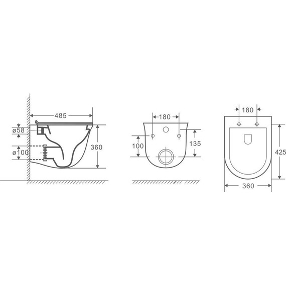 Унитаз подвесной безободковый Grossman GR-4412S с крышкой микролифт, белый глянцевый, Цвет производителя: белый глянцевый - фото 6