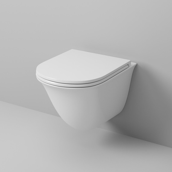 Унитаз подвесной безободковый Grossman GR-4412S с крышкой микролифт, белый глянцевый, Цвет производителя: белый глянцевый - фото 2