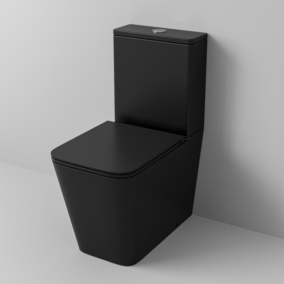 Унитаз-компакт безободковый Grossman GR-4418BMSQ с крышкой микролифт, чёрный матовый (Система смыва торнадо), Цвет производителя: чёрный матовый - фото 6