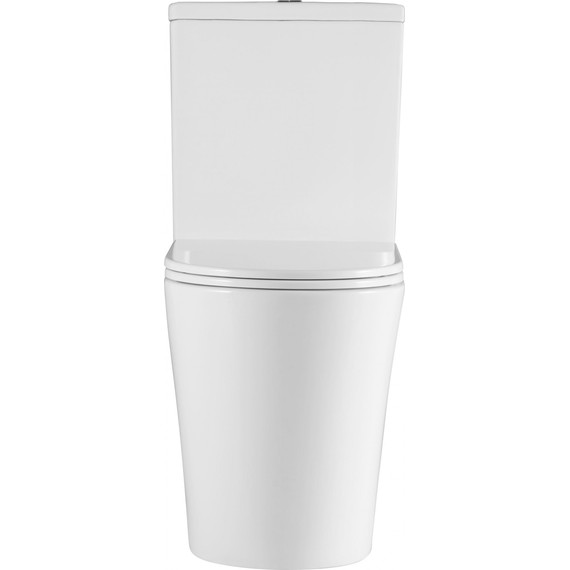 Унитаз-компакт безободковый Grossman GR-4449MSQ с крышкой микролифт, белый матовый (Система смыва торнадо), Цвет производителя: белый матовый - фото 3