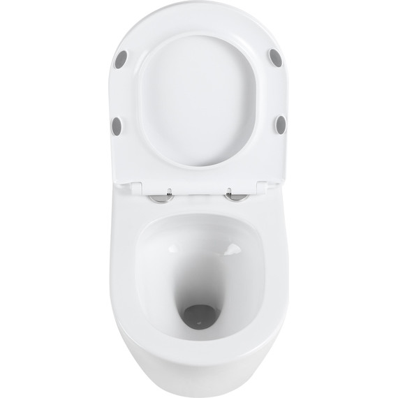 Унитаз подвесной безободковый Grossman GR-4477MSQ с крышкой микролифт, белый матовый (Система смыва торнадо), Цвет производителя: белый матовый - фото 14