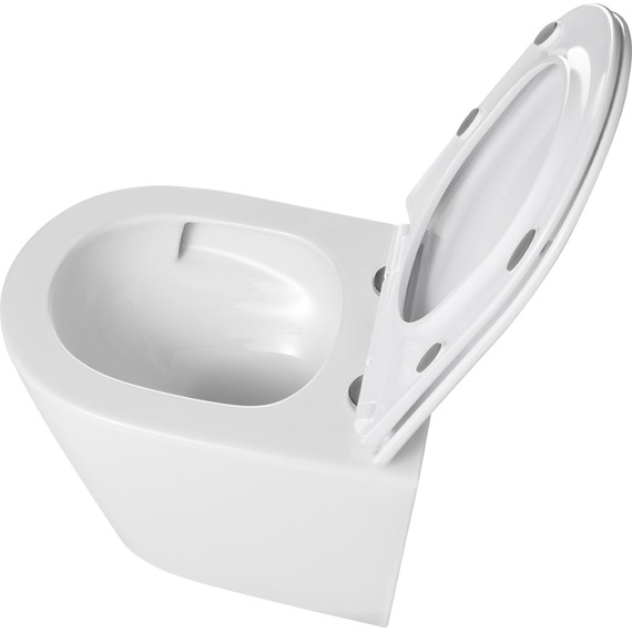 Унитаз подвесной безободковый Grossman GR-4477MSQ с крышкой микролифт, белый матовый (Система смыва торнадо), Цвет производителя: белый матовый - фото 15