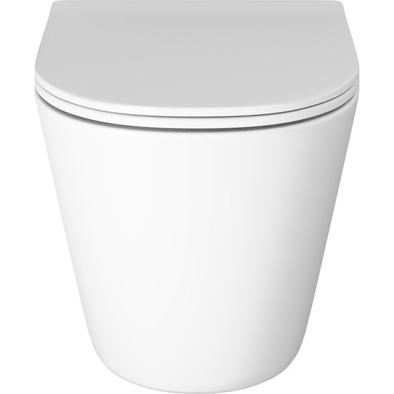 Унитаз подвесной безободковый Grossman GR-4477MSQ с крышкой микролифт, белый матовый (Система смыва торнадо), Цвет производителя: белый матовый - фото 3