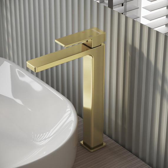 Смеситель для раковины высокий Grossman Style 520.K35.05.320, золото, Цвет производителя: золото - фото 