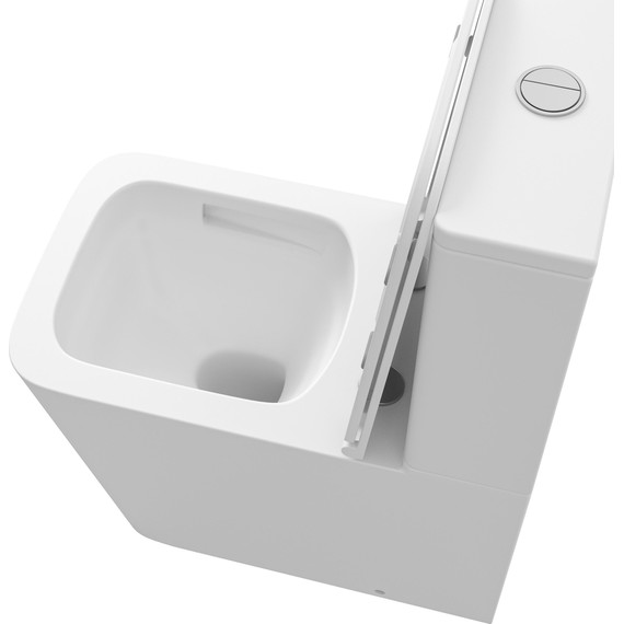 Унитаз-компакт безободковый Grossman GR-4418MSQ с крышкой микролифт, белый матовый (Система смыва торнадо), Цвет производителя: белый матовый - фото 5