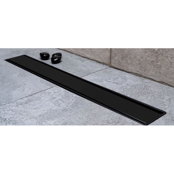 Трап Belbagno Luce 80 см BB-LD-LUCE-80-NERO, черный матовый (под плитку), Цвет производителя: чёрный матовый, Размер трапа: 750 - фото 2