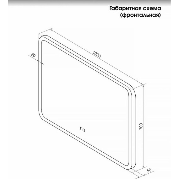 Зеркало для ванной комнаты AN Самба-2 100 см - фото 4