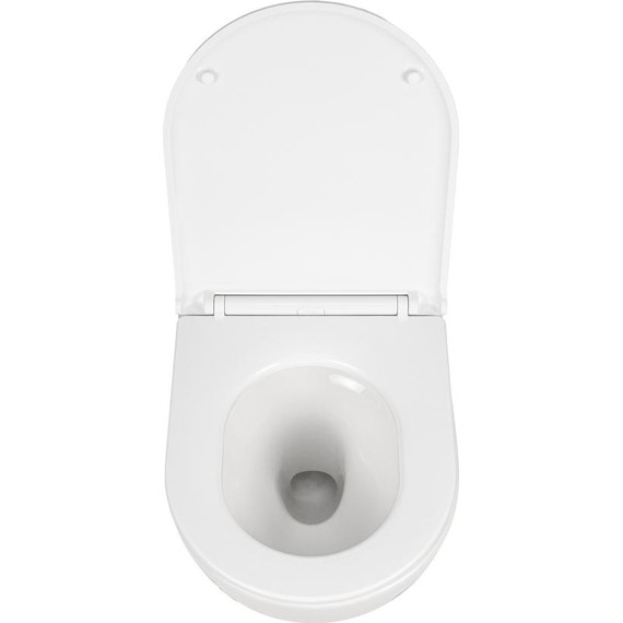 Унитаз подвесной безободковый AN Sky с крышкой микролифт (система смыва Торнадо) - фото 11