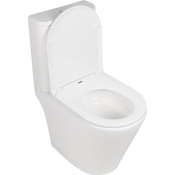 Унитаз-компакт безободковый AN Areta с крышкой микролифт (система смыва Торнадо) - фото 6