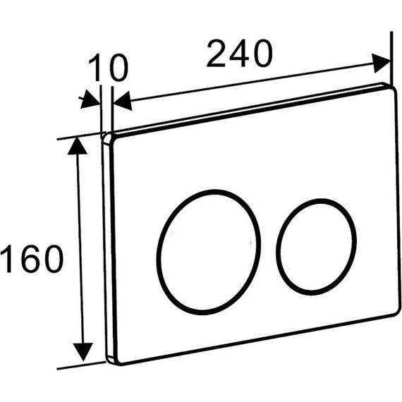 Кнопка смыва AN-2, чёрный матовый - фото 2
