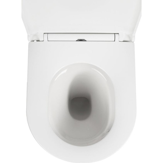 Унитаз-компакт безободковый AN Areta с крышкой микролифт (система смыва Торнадо) - фото 12