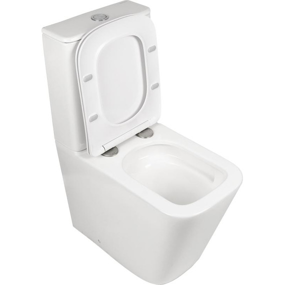 Унитаз-компакт безободковый AN Etta с крышкой микролифт (система смыва Торнадо) - фото 8