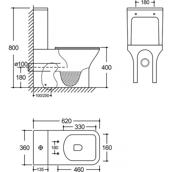 Унитаз-компакт безободковый AN Stone с крышкой микролифт - фото 17