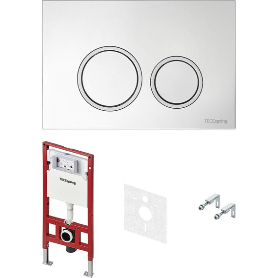 Инсталляция для подвесного унитаза TECEspring S401101 (кнопка хром глянцевый) - фото 