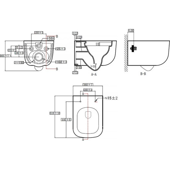 Унитаз подвесной безободковый AN Solana с крышкой микролифт (система смыва Торнадо) - фото 12
