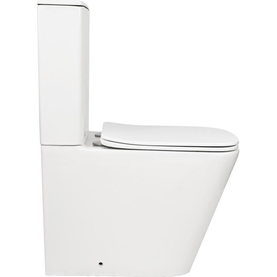 Унитаз-компакт безободковый AN Etta с крышкой микролифт (система смыва Торнадо) - фото 7