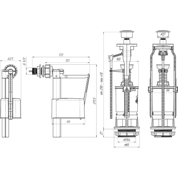 Сливной механизм Ани Пласт WC6050 - фото 2