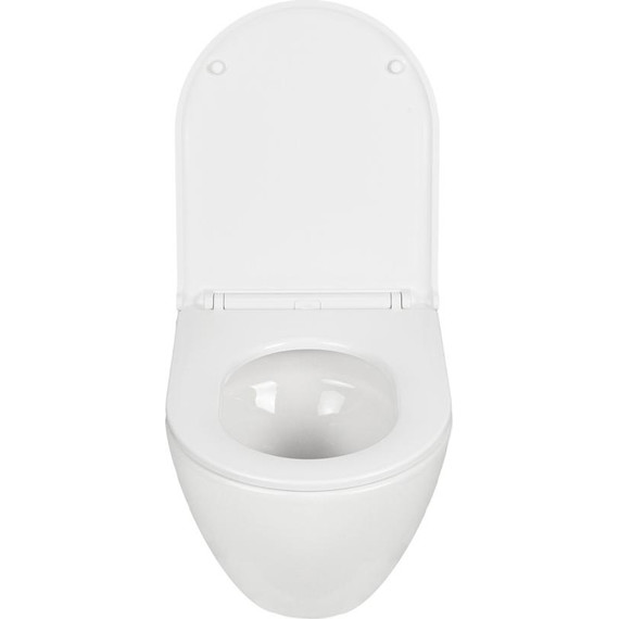 Унитаз подвесной безободковый AN Sky с крышкой микролифт (система смыва Торнадо) - фото 7