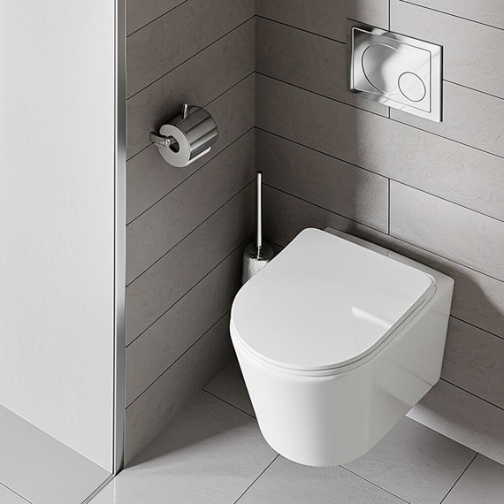 Унитаз подвесной безободковый AN Atria с крышкой микролифт (система смыва Торнадо) - фото 16