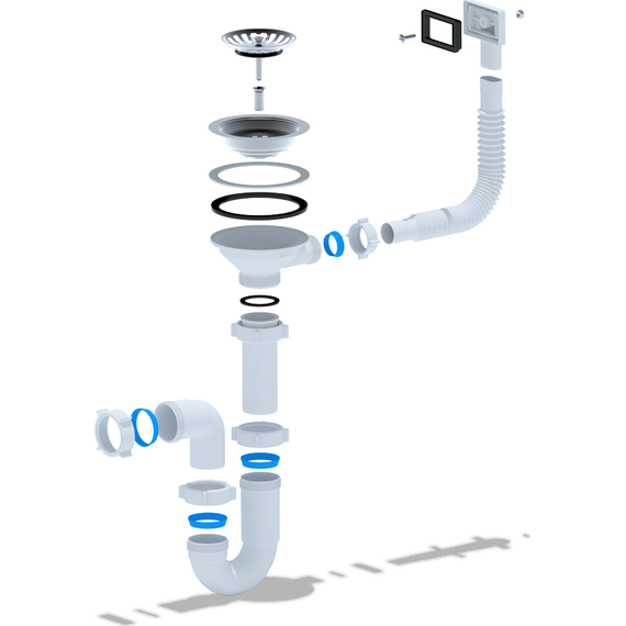 Сифон для мойки Ани Пласт D0145S - фото 2