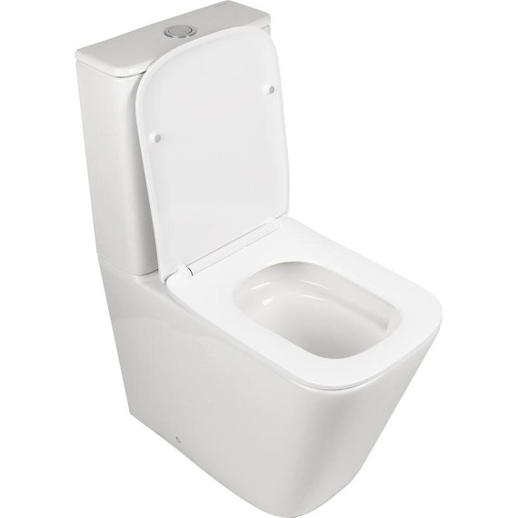 Унитаз-компакт безободковый AN Etta с крышкой микролифт (система смыва Торнадо) - фото 9