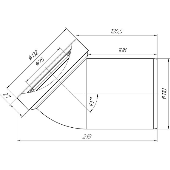Колено для унитаза Ани Пласт W4220 - фото 2