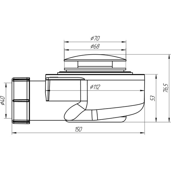 Сифон для душевого поддона Ани Пласт E450CLGS - фото 3