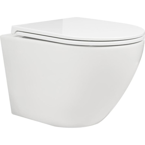 Унитаз подвесной безободковый AN Sky с крышкой микролифт - фото 2