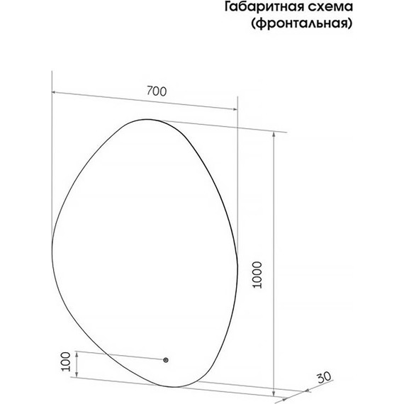 Зеркало для ванной комнаты AN Амадеус 70 см - фото 10