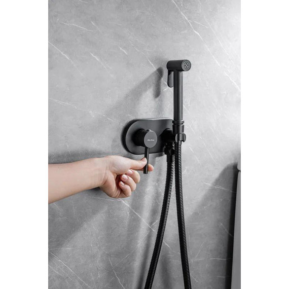 Набор для гигиенического душа Allen Brau Priority 5.31005-31 (со скрытой частью) чёрный матовый - фото 5