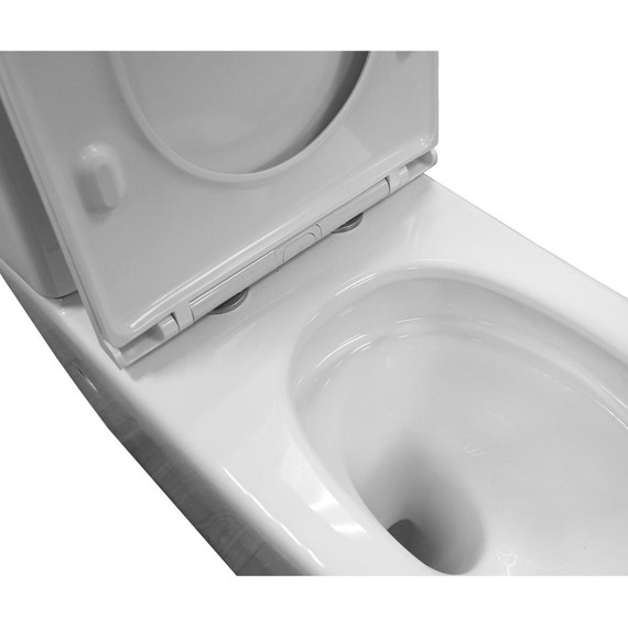 Унитаз-компакт безободковый Azario Verona AZ-8301 с крышкой микролифт (система смыва Торнадо) - фото 5