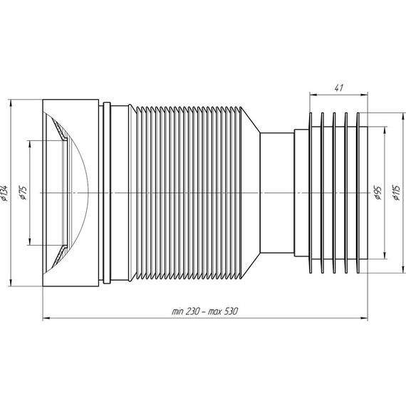 Гофра для унитаза Ани Пласт K828 - фото 2