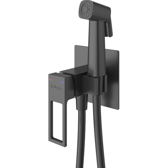 Набор для гигиенического душа BelBagno LUC-HGN-NERO, чёрный матовый - фото 