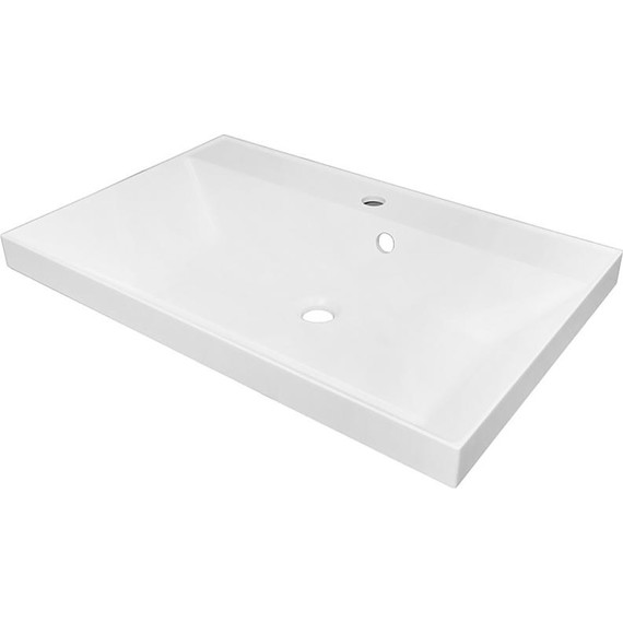 Тумба подвесная с раковиной AN Эстелла 80 см, графит - фото 3