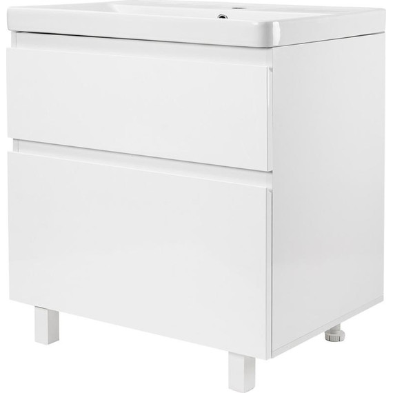 Тумба напольная с раковиной AN Сандра 70 см, белый - фото 