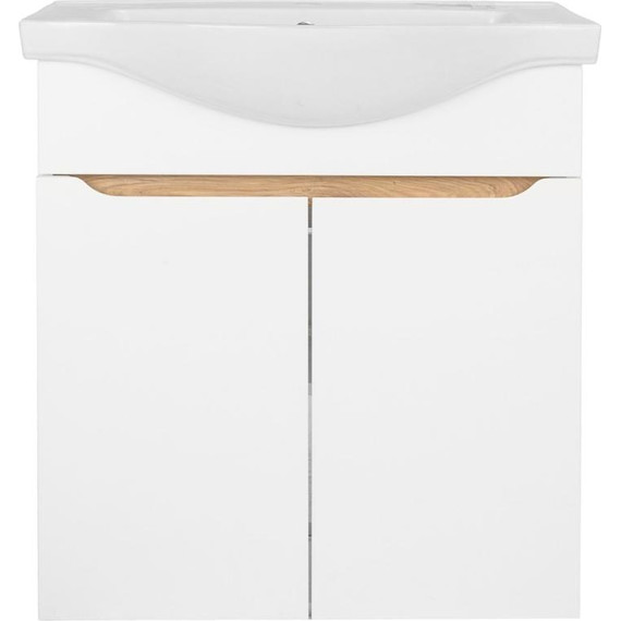 Тумба напольная с раковиной AN Келли 65 см, белый - фото 5