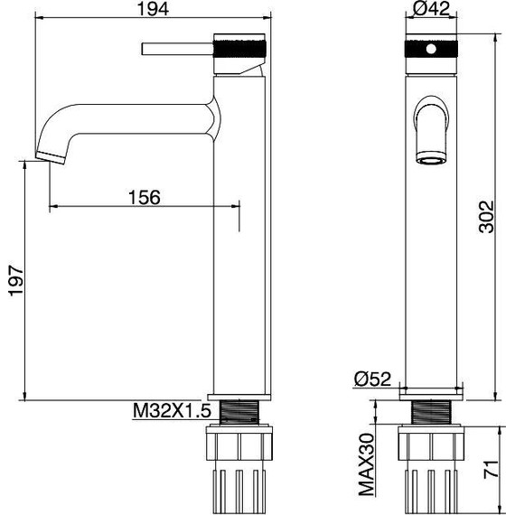 Смеситель для раковины высокий Allen Brau Priority 5.31002-BN, никель - фото 6