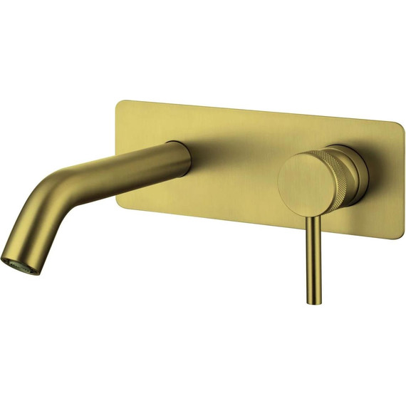 Смеситель для раковины настенный Allen Brau Priority 5.31003-GB (со скрытой частью) золото - фото 