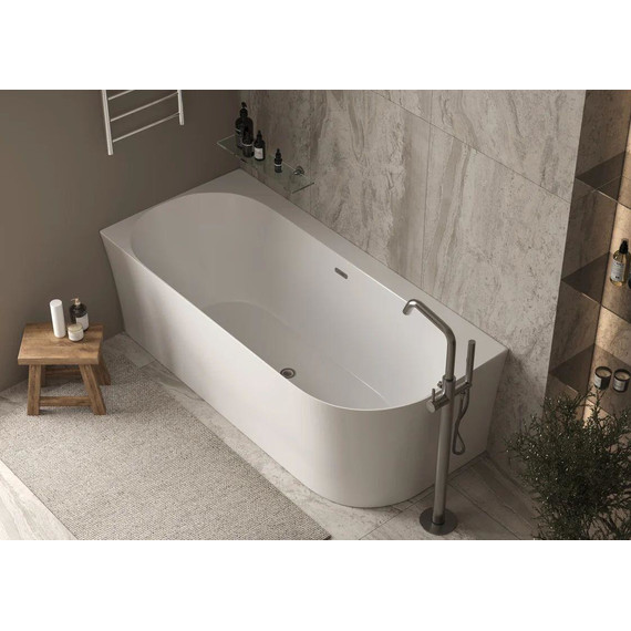 Смеситель для ванны напольный Allen Brau Priority 5.31008-BN (со скрытой частью) никель - фото 5