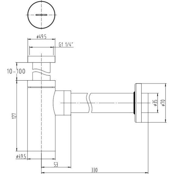 Сифон для умывальника Allen Brau Priority 5.31025-BN, никель - фото 2